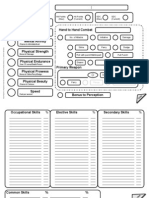 Dead Reign - Character Sheet - Ver 1.0