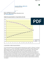 Idade Da Aposentadoria Versus Expectativa de Vida