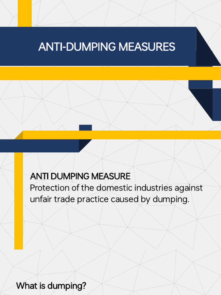 Presentation. | PDF | Dumping (Pricing Policy) | Economies