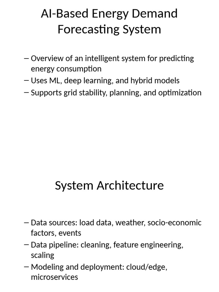 AI Energy Demand Forecasting System | PDF