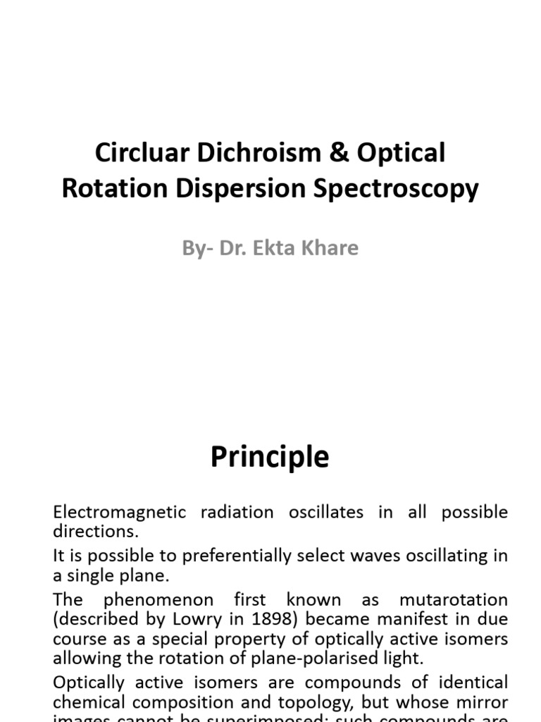 Circular Dichroism & Optical Rotation Analysis | PDF | Polarization ...