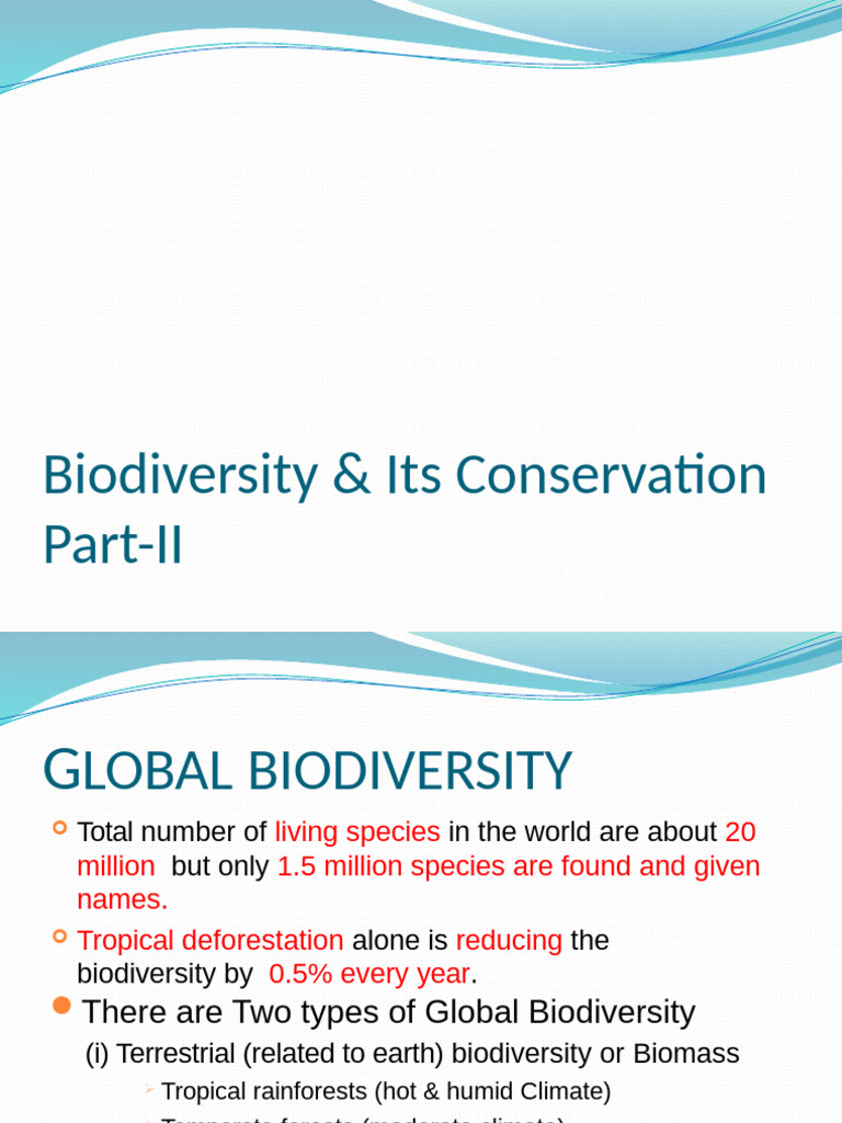 Global Biodiversity and Conservation Insights | PDF | Biodiversity ...