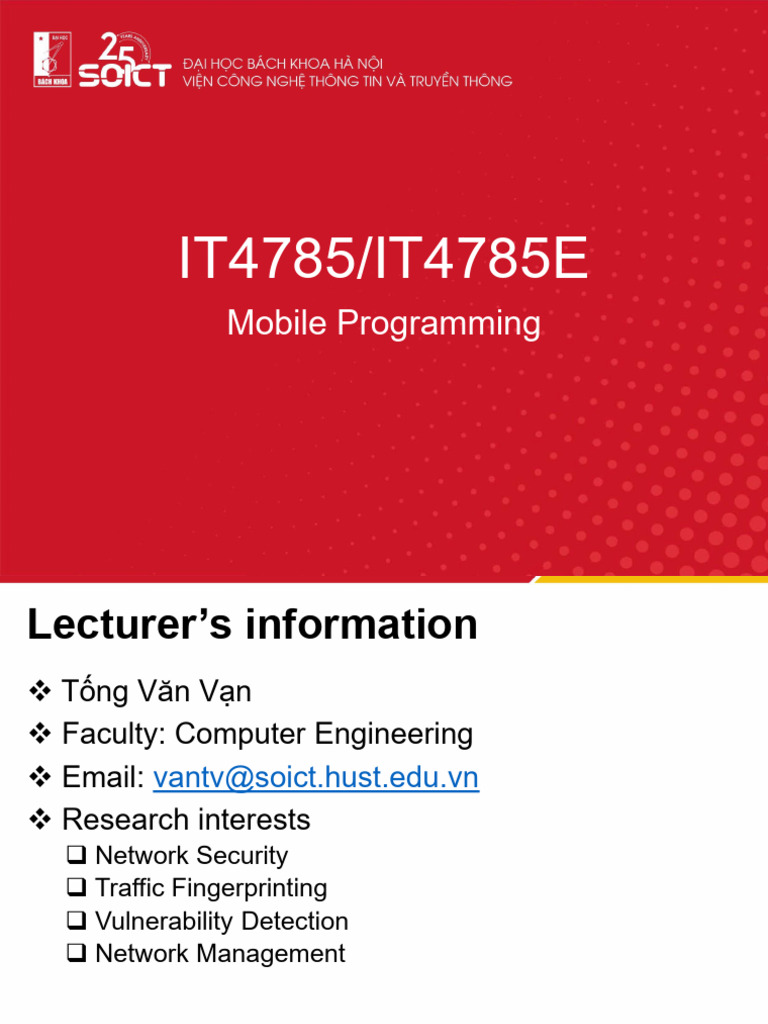 Android Mobile Programming Course Overview | PDF | Android (Operating ...