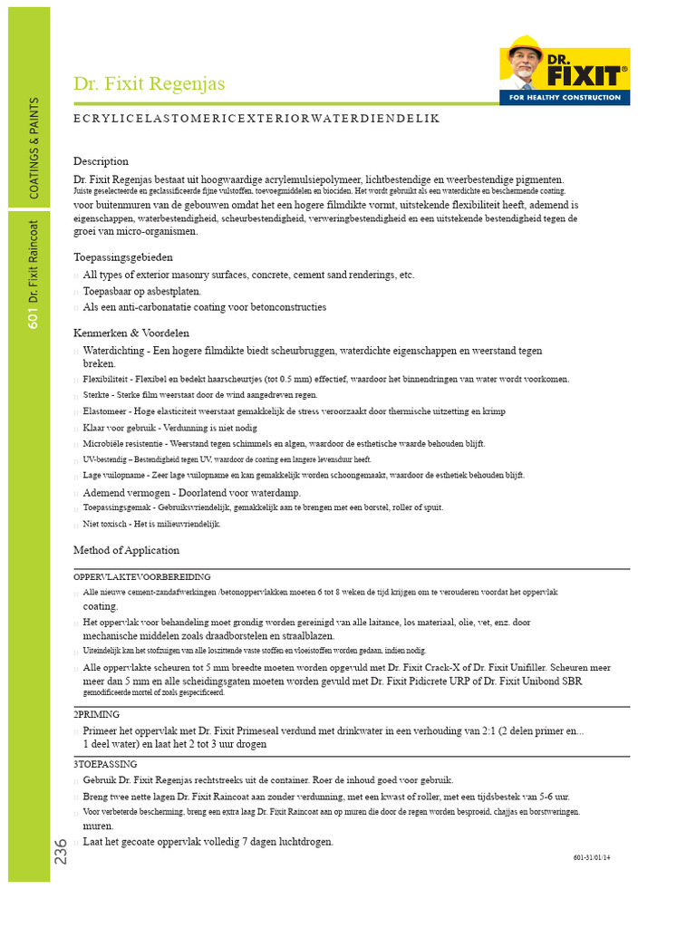 601 DR Fixit Regenjas | PDF