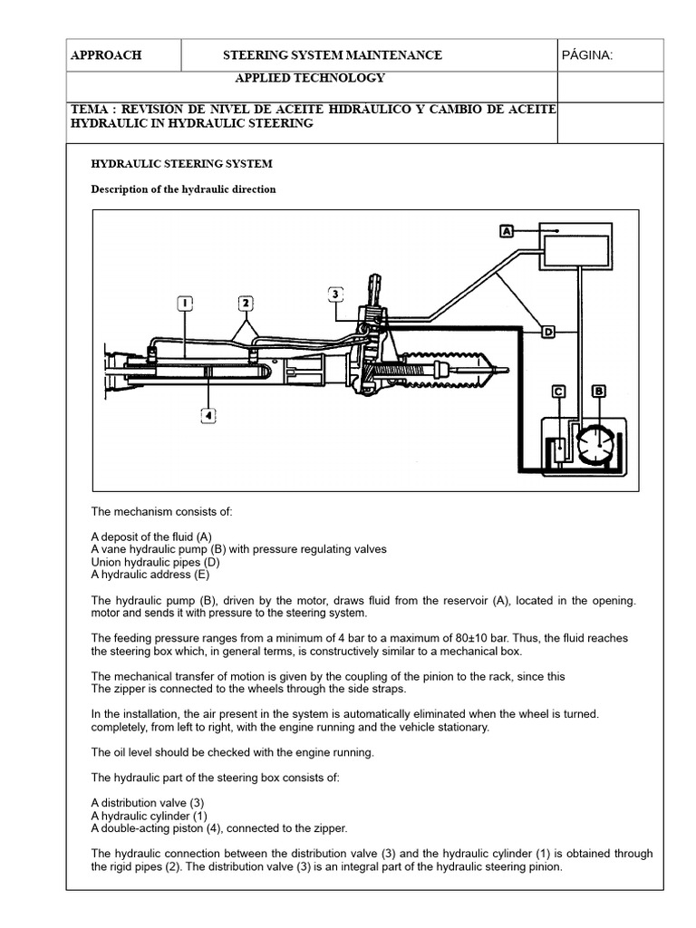 Hydraulic Steering System Maintenance Guide | PDF | Steering | Pump