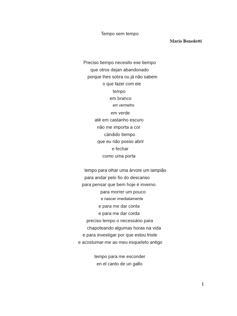 Reflexões Poéticas sobre o Tempo | PDF | Tempo