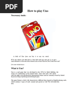 UNO Card Game Official Rules Guide | PDF | Board Games | Tabletop Games