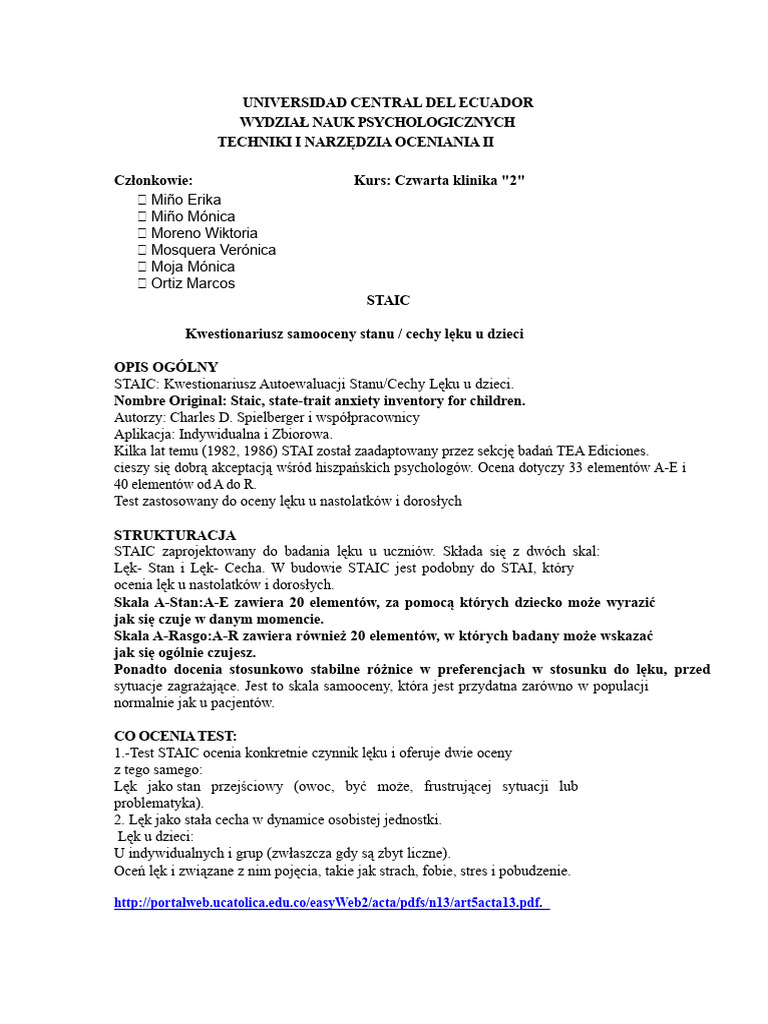 STAIC Podsumowanie | PDF