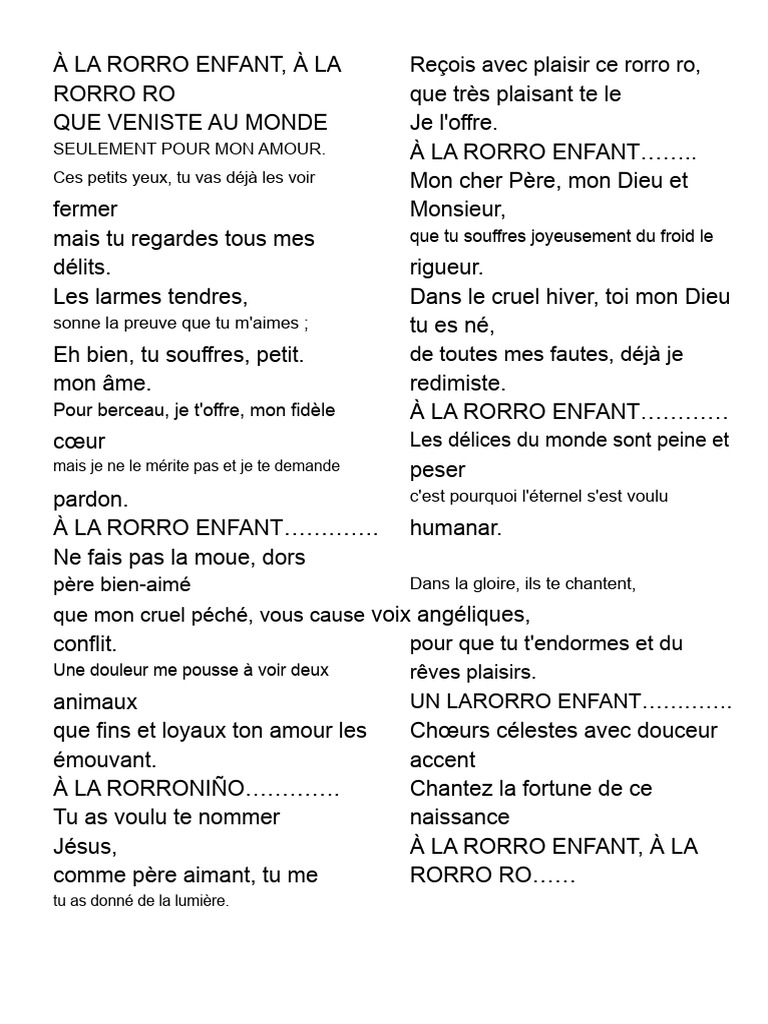 À La Rorro Enfant | PDF