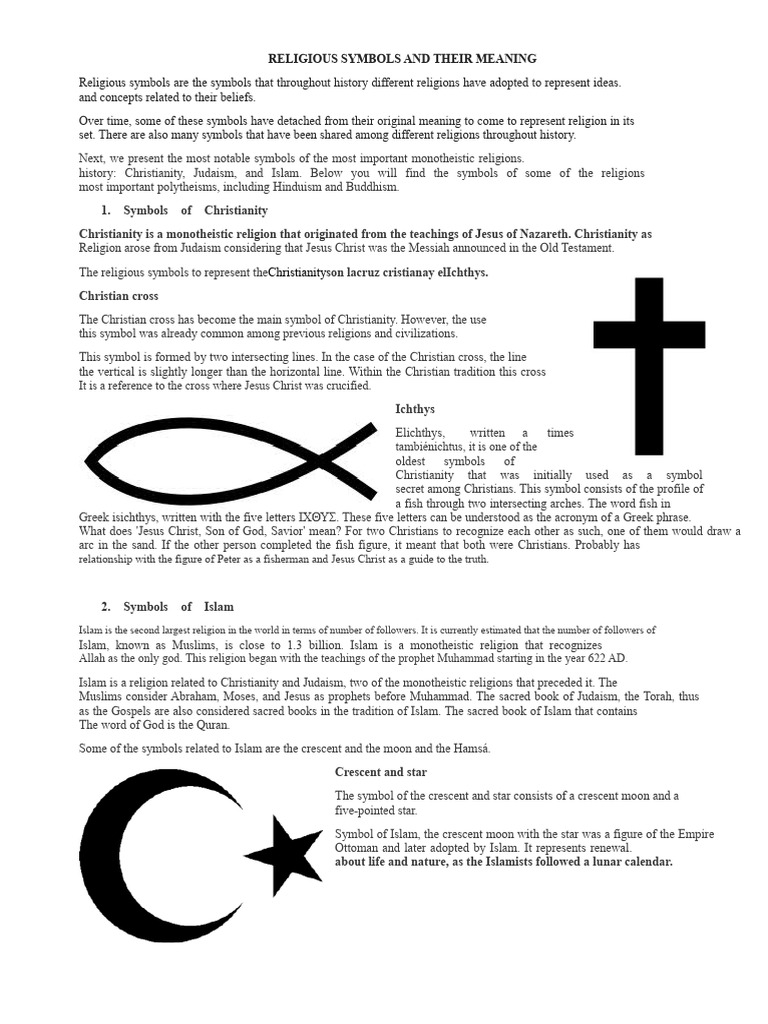 Religious Symbols and Their Meanings | PDF | Jesus | Brahman