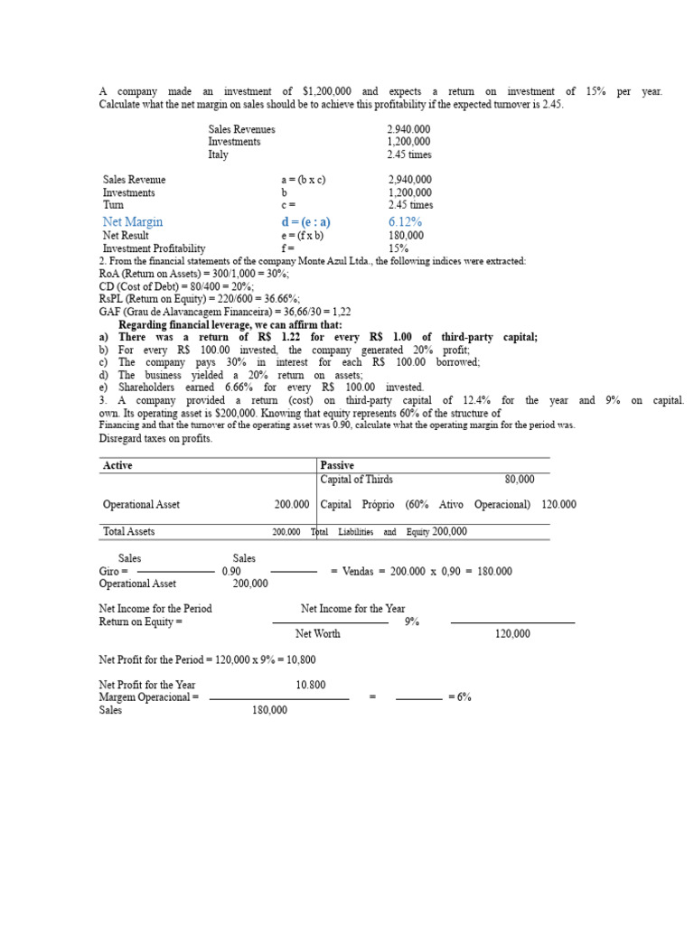 General Exercises Corrected | PDF | Equity (Finance) | Balance Sheet