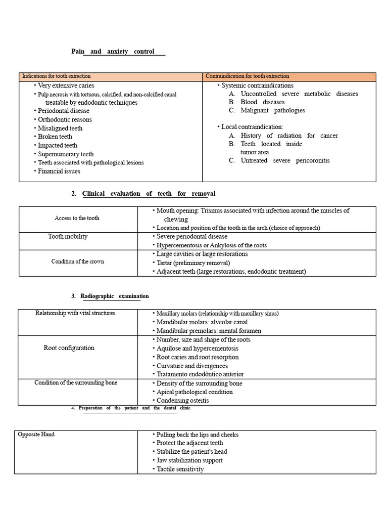 Tooth Extraction: Indications & Techniques | PDF | Human Tooth | Dental ...