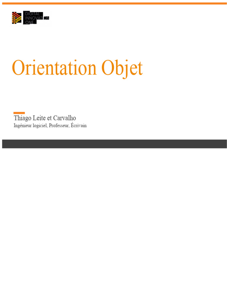 Introduction à la Programmation Orientée Objet | PDF | Classe ...