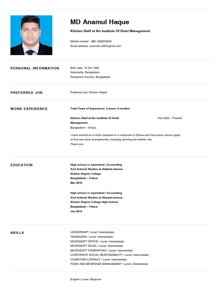 CV96000298 - MD Anamul Haque | PDF
