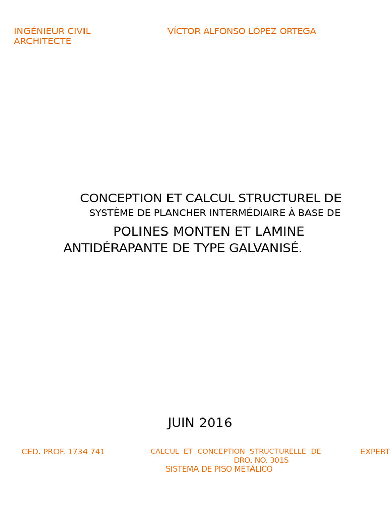 Calcul Et Conception Structurelle Du Plancher en Tôle | PDF ...