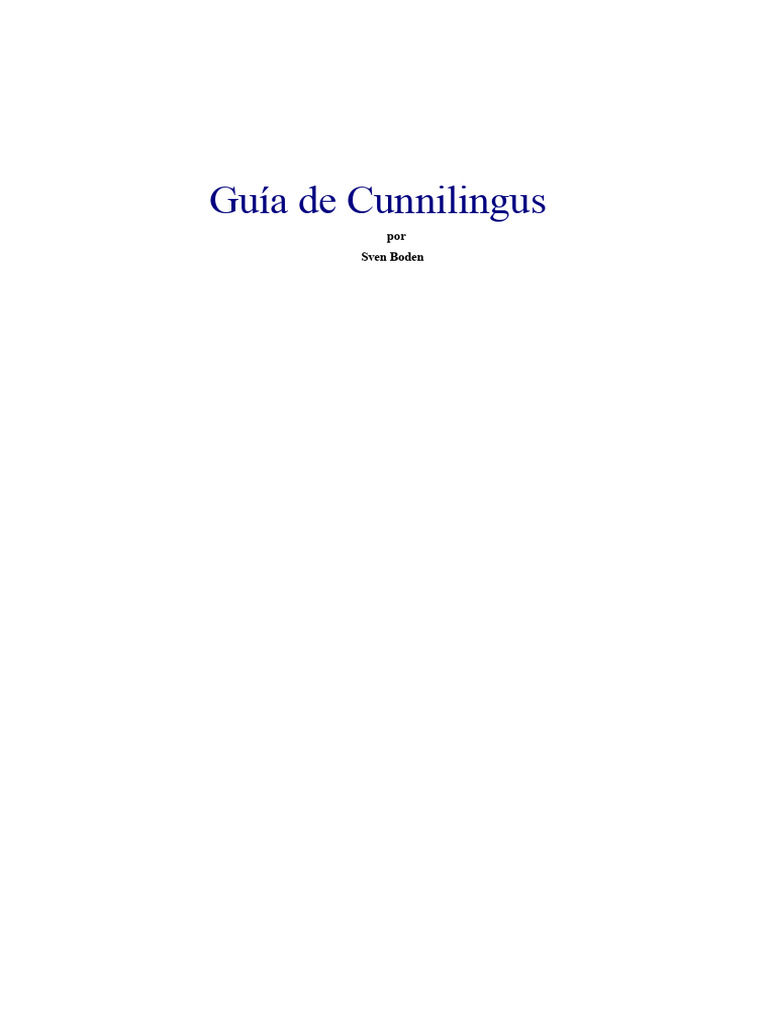 Guía de Cunnilingus | PDF | Clítoris | Orgasmo