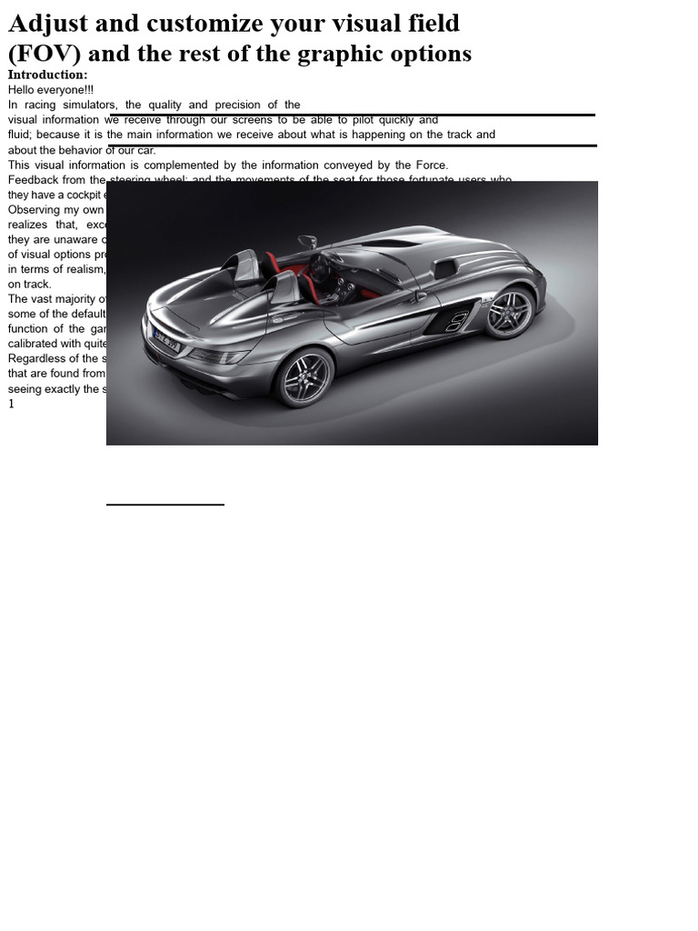 Customize FOV for Racing Simulators | PDF | Field Of View
