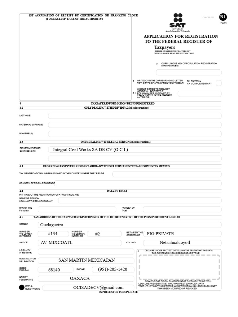 5 Format r1 - Sat | PDF | Identity Document | Birth Certificate