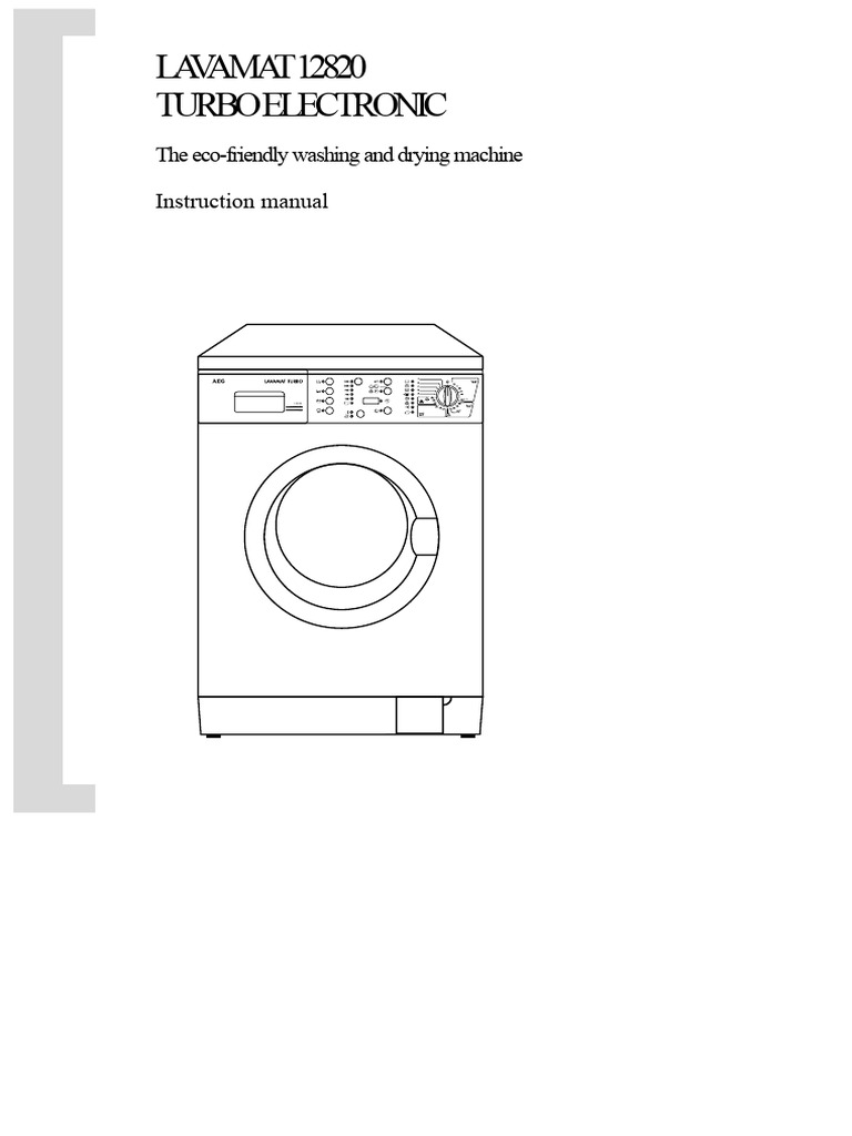 LAVAMAT 12820 Turbo Electronic Manual | PDF