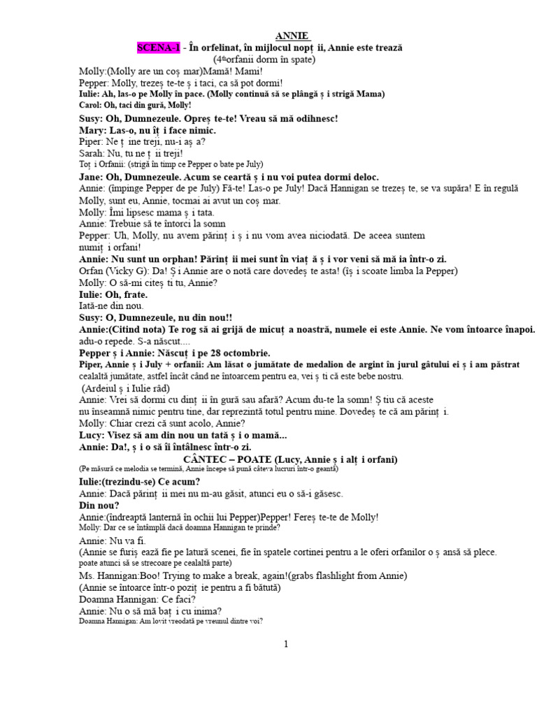 Annie Script FINAL | PDF