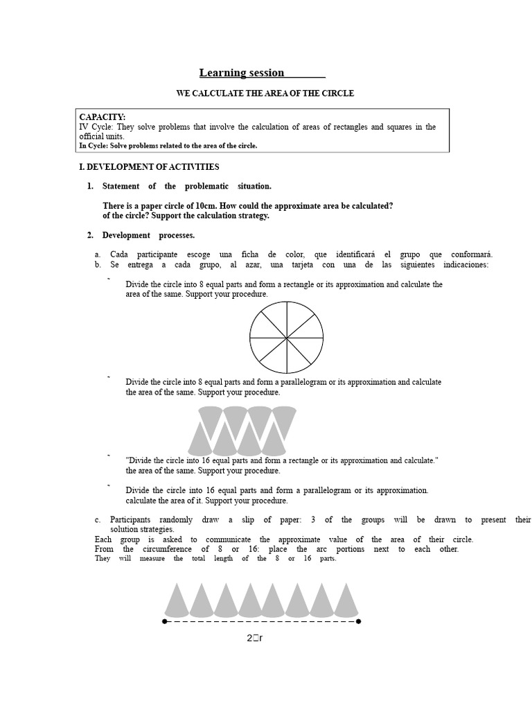 Area Calculation of Circles and Polygons | PDF | Area | Mathematics
