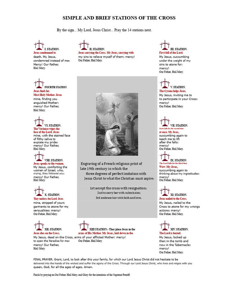 Simple and Brief Stations of The Cross - Catholic Devotional | PDF ...