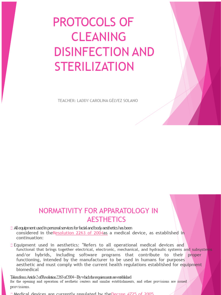 Cleaning, Disinfection, and Sterilization Protocols | PDF ...