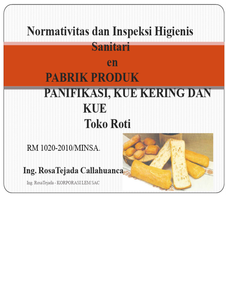 Panduan Higienis Pabrik Roti dan Kue | PDF