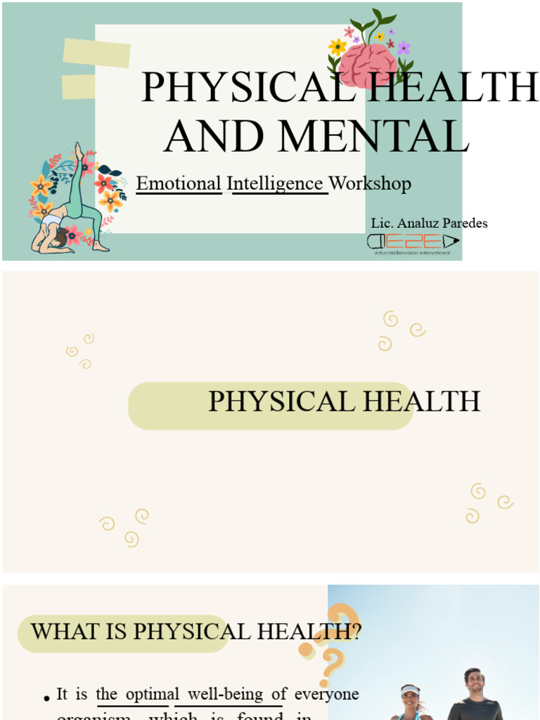 Physical and Mental Health Workshop Guide | PDF | Mental Health | Sleep