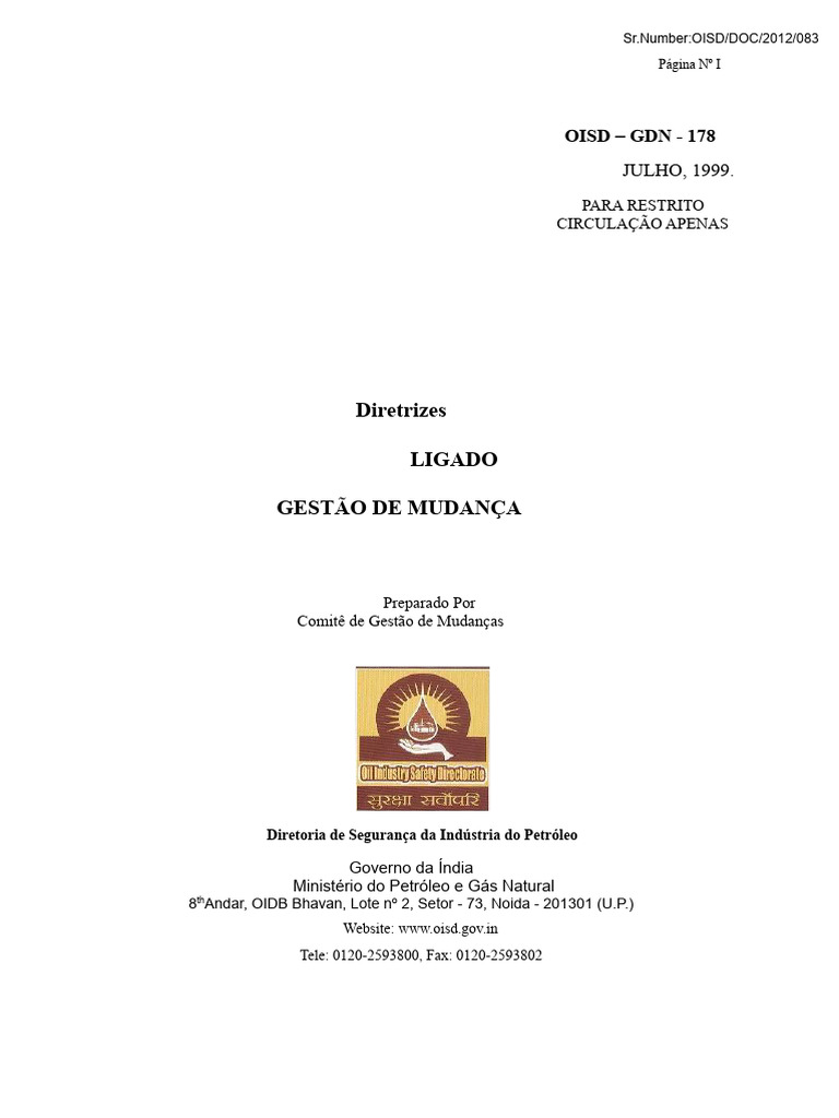 Oisd GDN 178 | PDF | Petróleo | Engenharia
