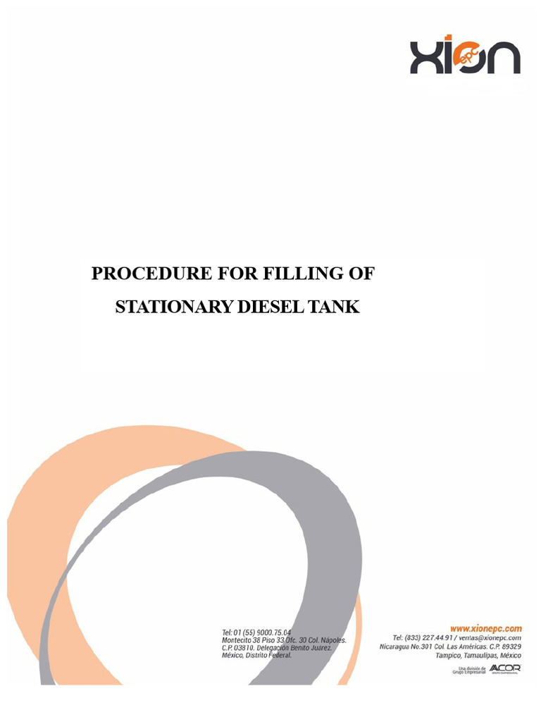 Diesel Tank Filling Procedure Guide | PDF | Diesel Fuel | Filling Station