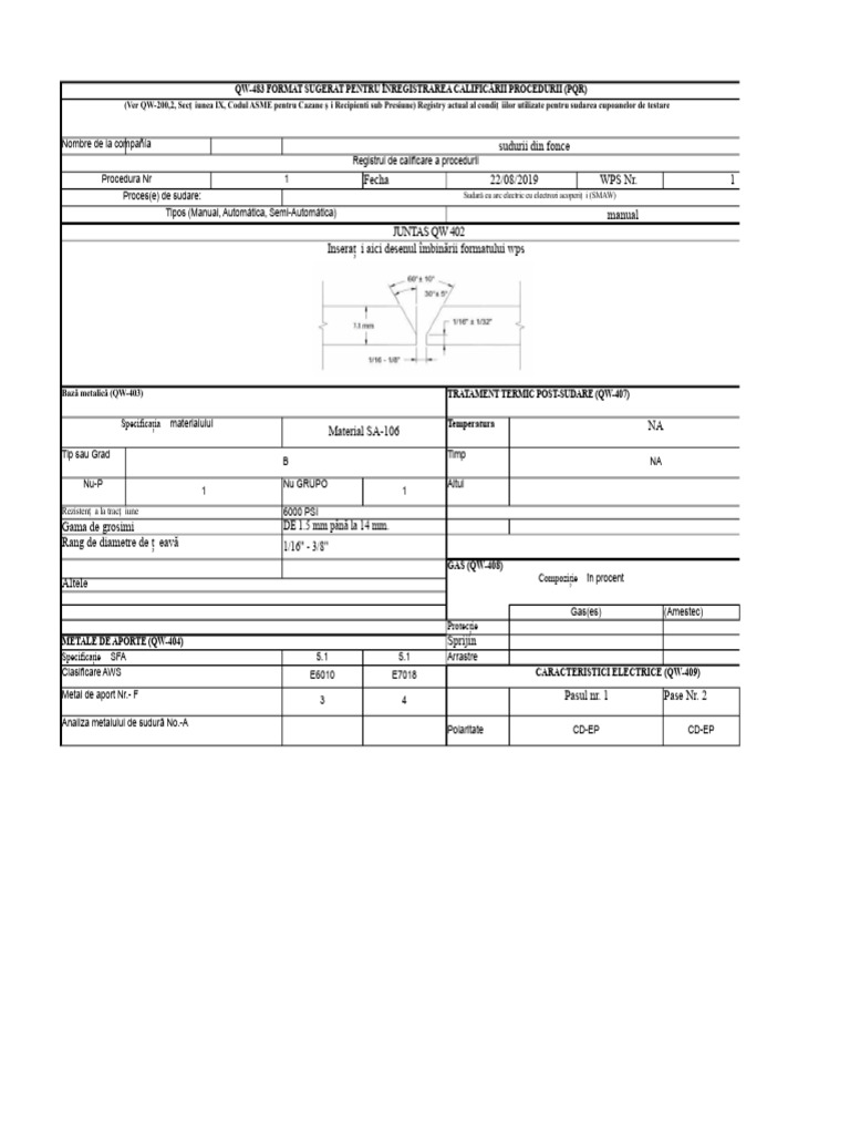Format PQR Excel Original QW 483 | PDF