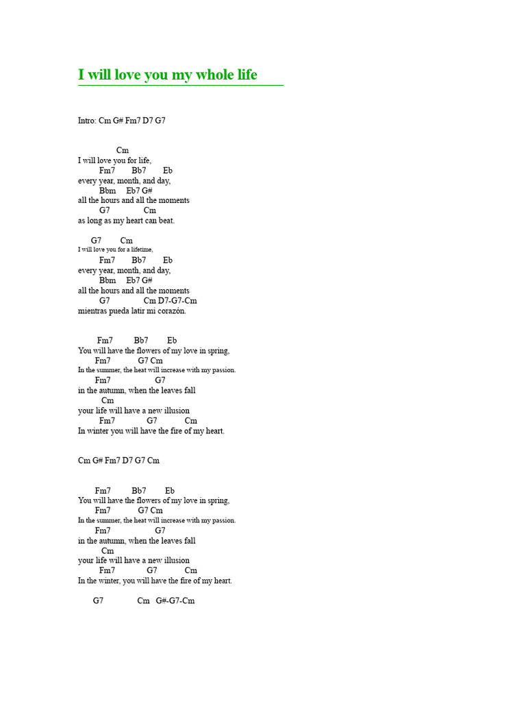I will love you my whole life. | PDF