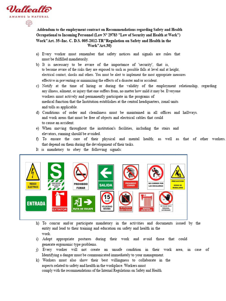 Addendum To The Contract - SST Recommendations - Valley | PDF