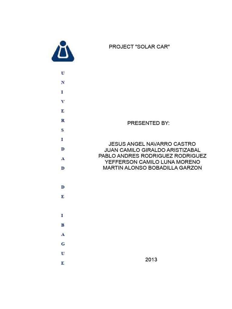 Solar Car Project Overview and Design | PDF | Photovoltaics | Solar Cell