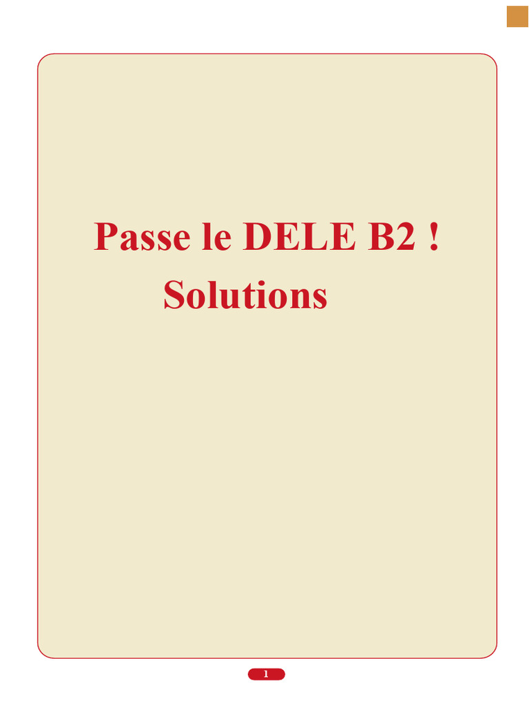 Examen DELE B2 : Compréhension écrite et orale | PDF | Théorie (échecs ...