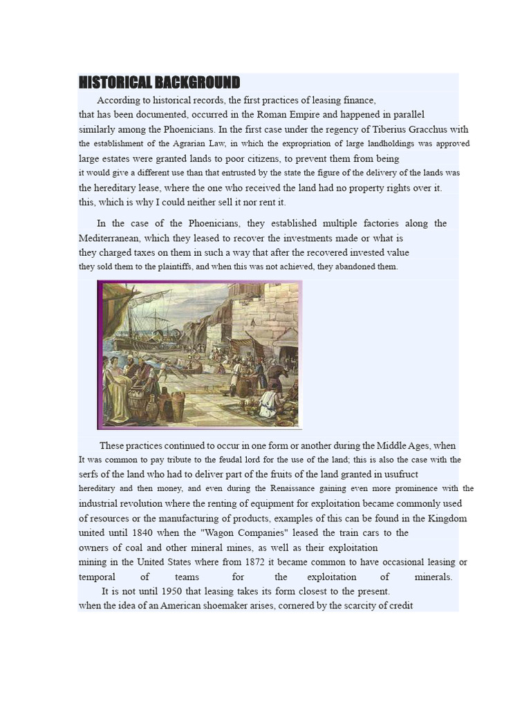 Historical Background | PDF | Lease | Leasehold Estate