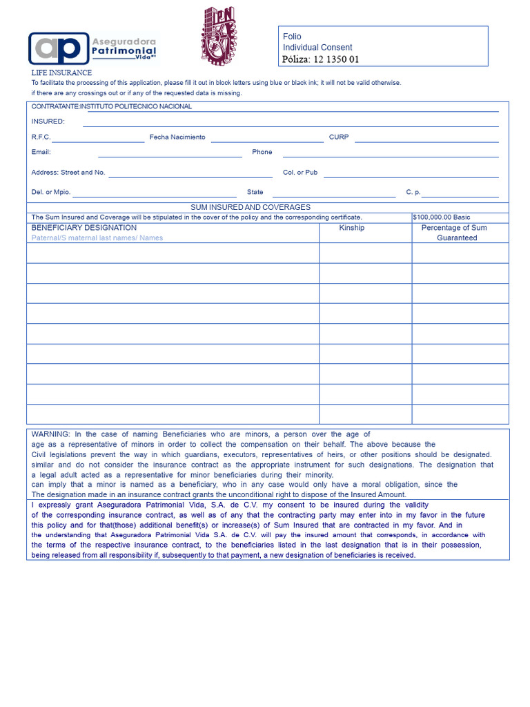 Life Insurance Consent Form | PDF | Insurance | Life Insurance