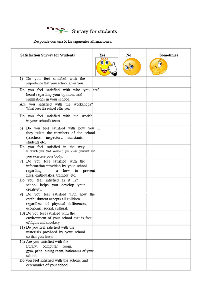 Student Satisfaction Survey Template | PDF | Human Sexuality