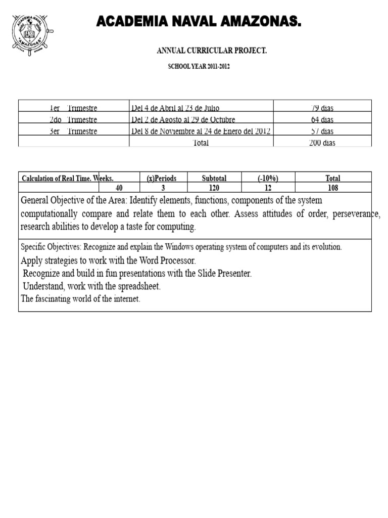 Annual Curriculum Plan for Computing | PDF | Microsoft Excel | Curriculum