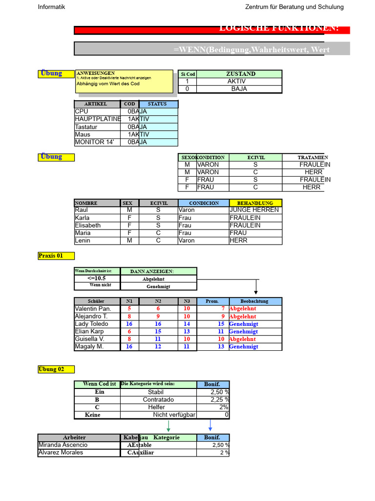 Workshop Nested If Function | PDF