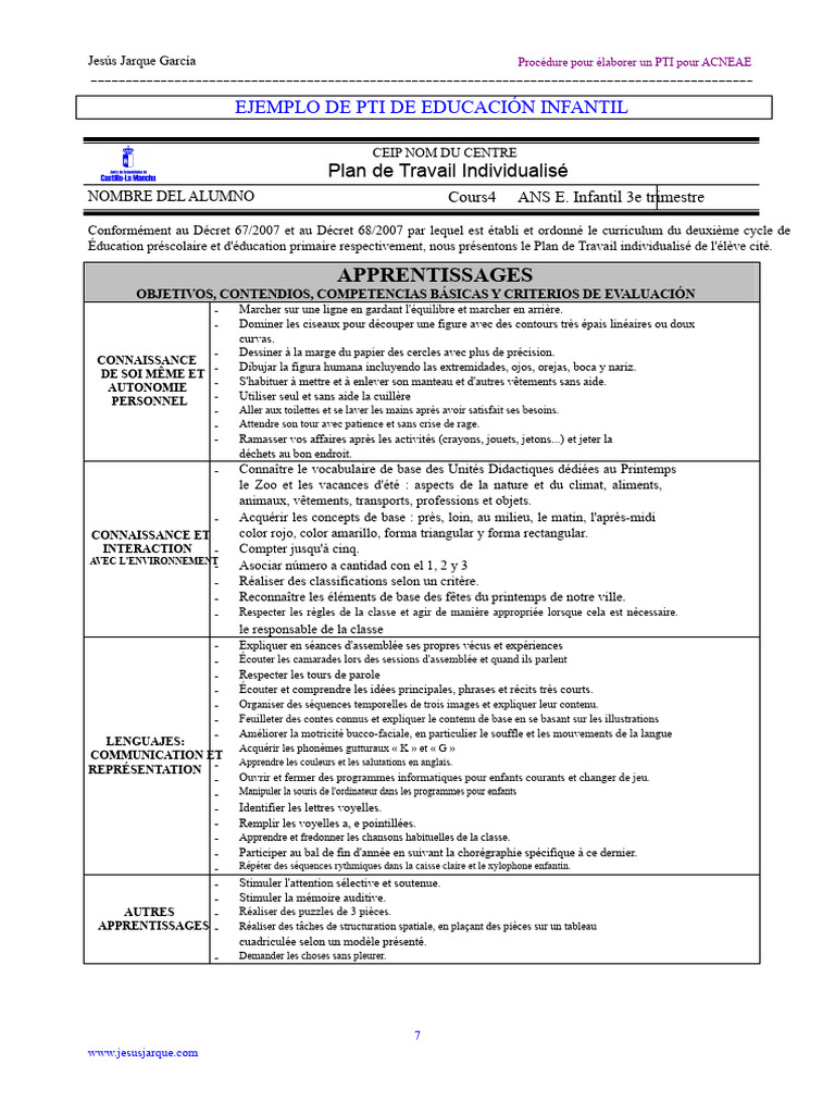 Exemples Pti Enfants Et Primaire | PDF
