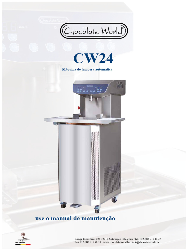 Máquina de Têmpera Automática CW24 | PDF | Chocolate | Bomba
