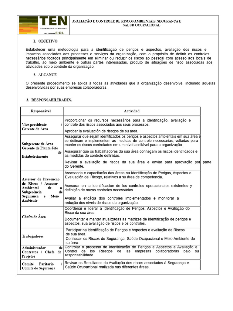 Avaliação de Riscos Ambientais e Ocupacionais | PDF | Avaliação de ...
