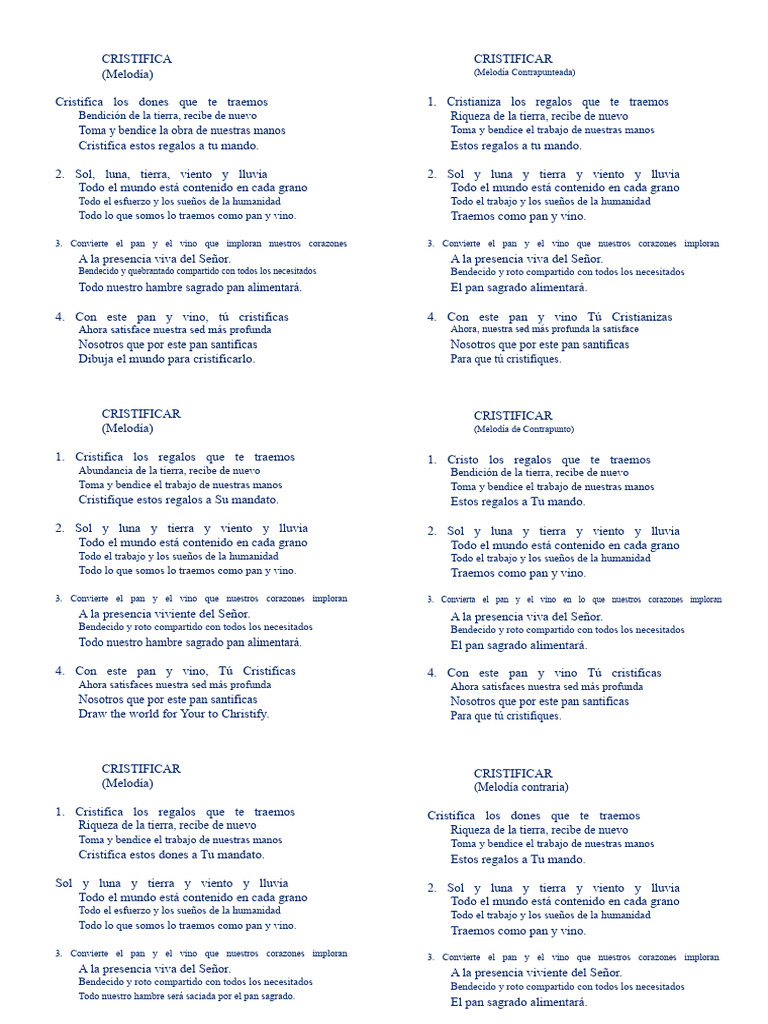 Letra de Christify | PDF