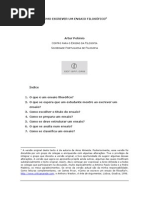 Como escrever um ensaio filosófico