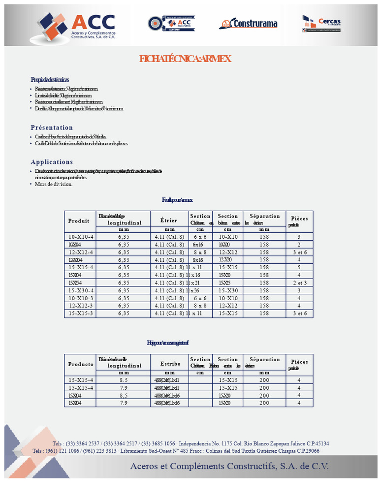 Services d'installation Armex en construction | PDF | Matériaux ...