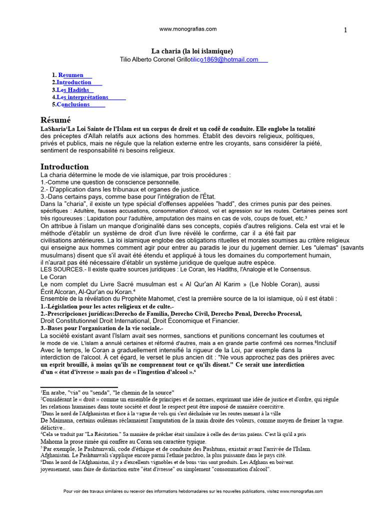 Comprendre la charia islamique | PDF | Charia | Hadîth