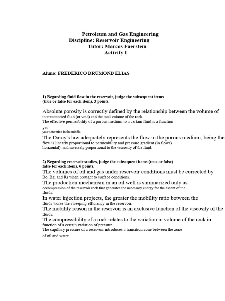 Reservoir Engineering Fundamentals | PDF | Petroleum Reservoir | Porosity