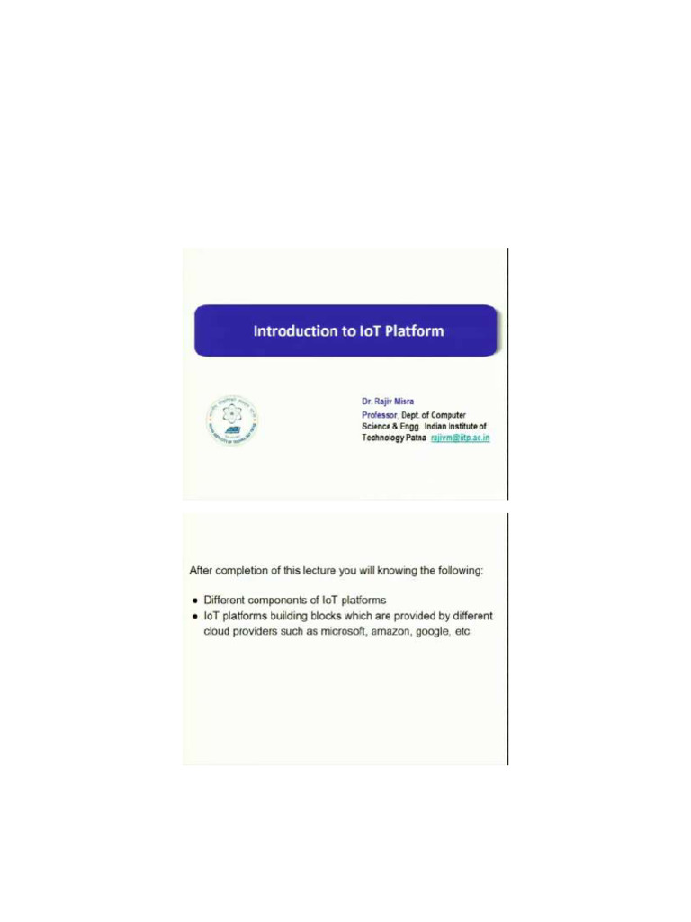 Introduction to IoT Platforms Overview | PDF | Internet Of Things ...